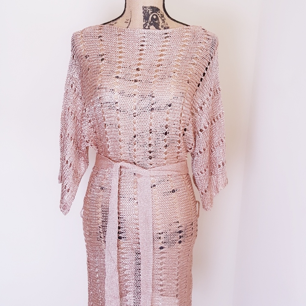 Rose Gold Metallic Swimsuit Cover up - Picture 10 of 10